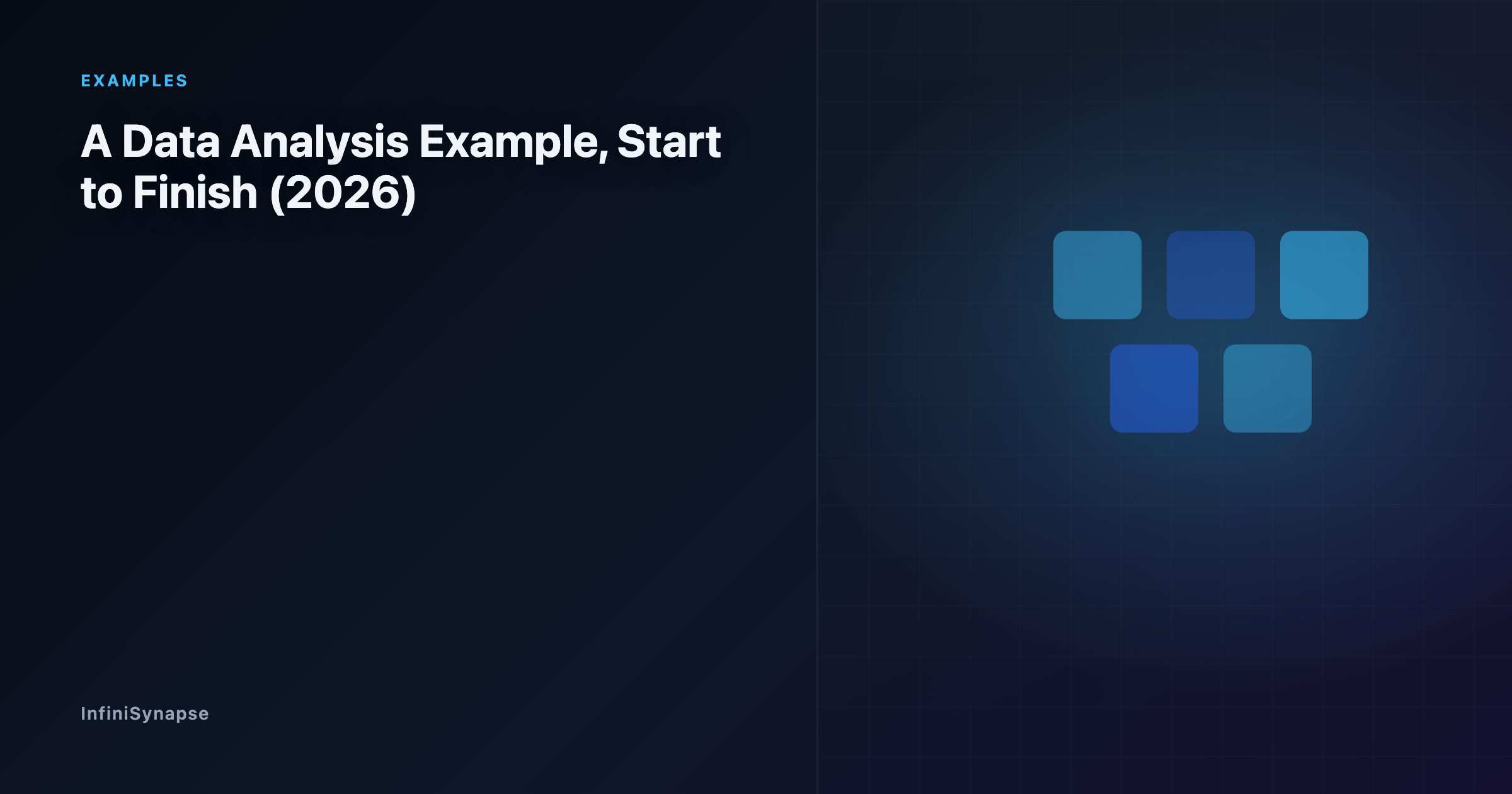 A single data analysis example worked start to finish, from question through cleaning and analysis to a clear recommendation