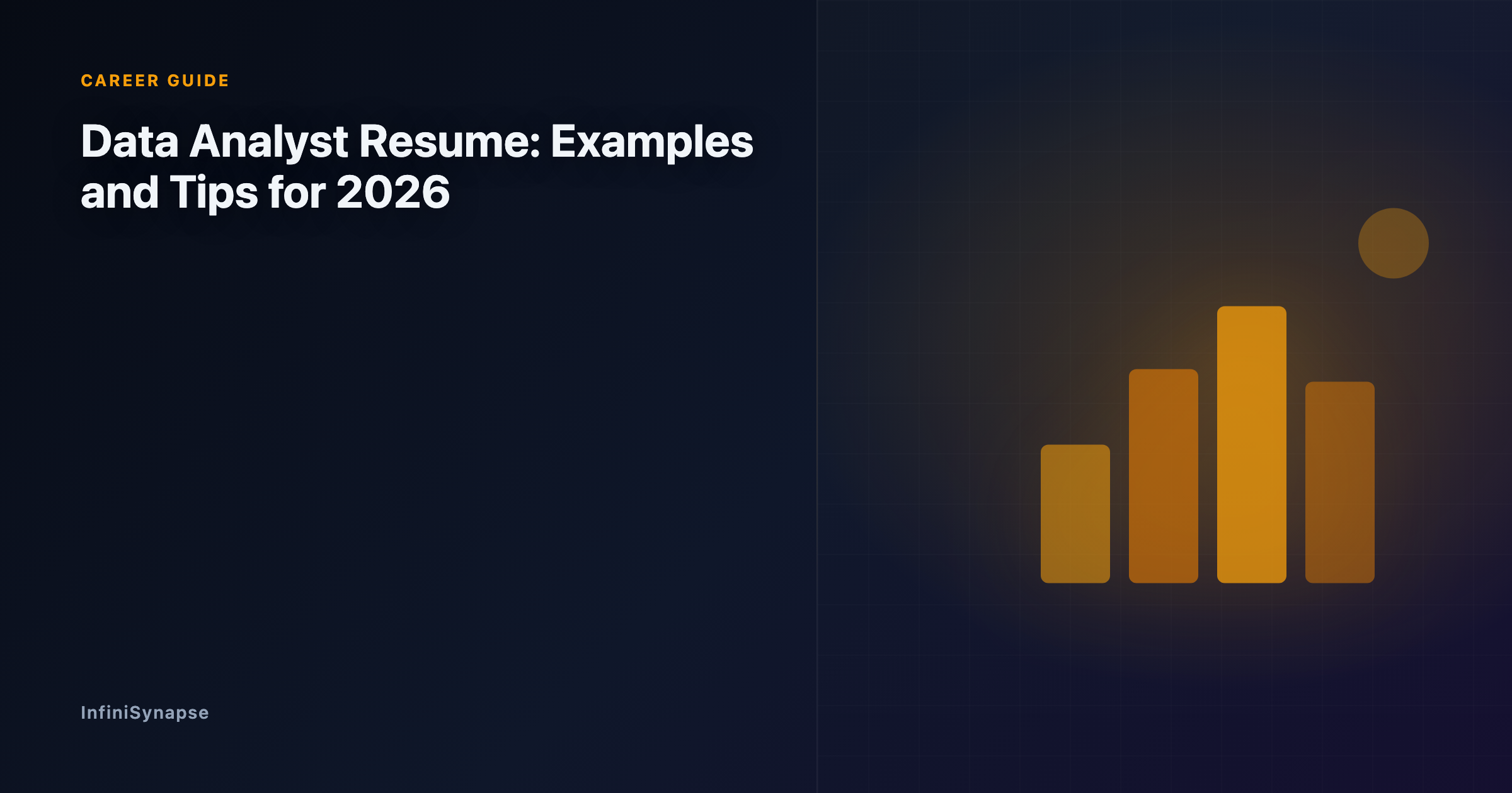 A strong data analyst resume for 2026 with sections for a summary, quantified experience, skills, and a portfolio link