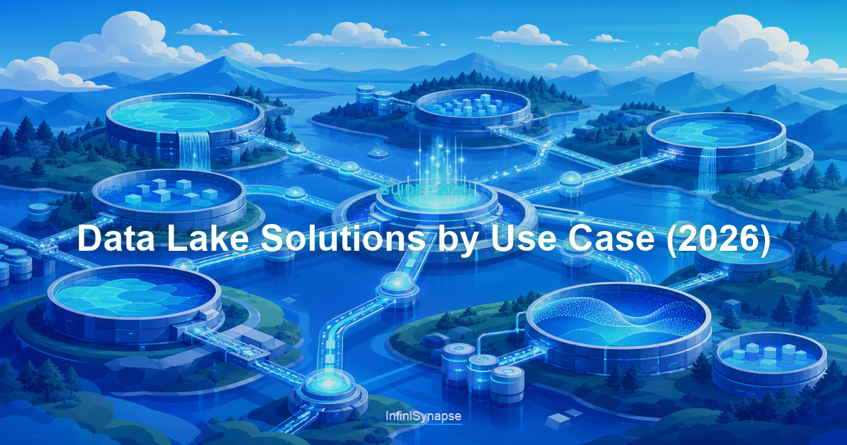 Data lake solutions organized by use case in 2026: cloud object storage, processing engines, governance layers, and where AI fits