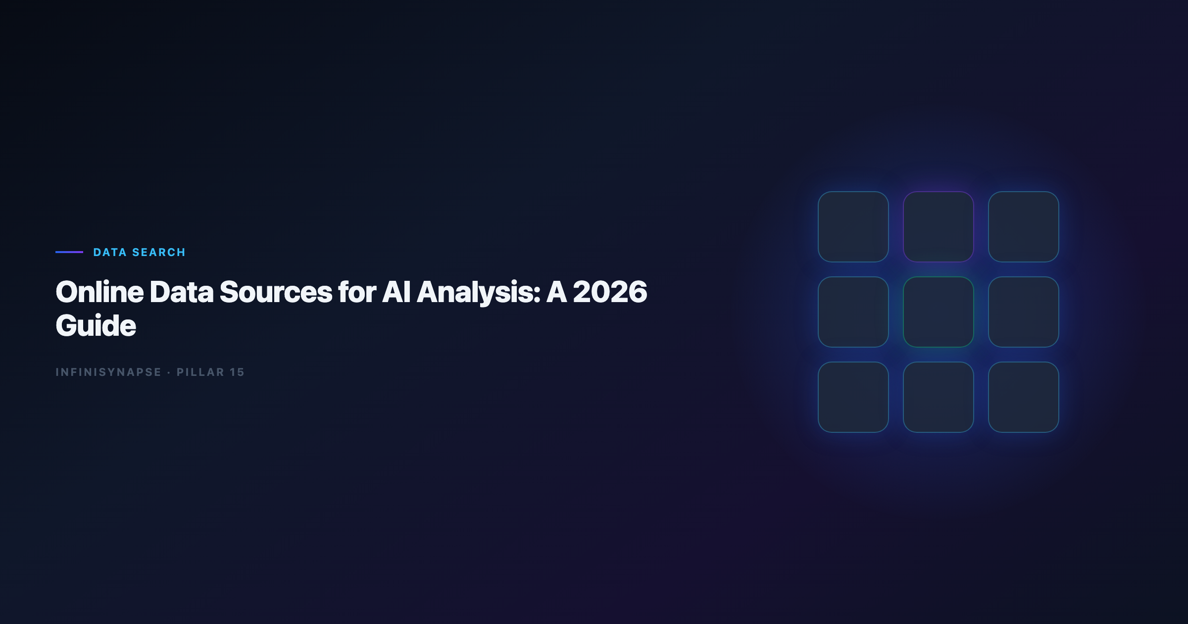 Online data sources architecture for AI analysis